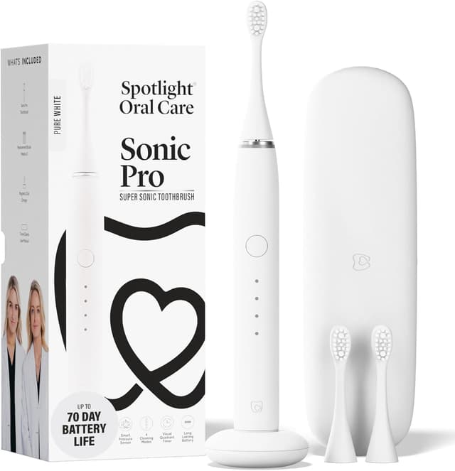 Detalle de Spotlight Oral Care Sonic Pro electric toothbrush – 4 modes, 50,000 strokes/min and up to 70-day battery