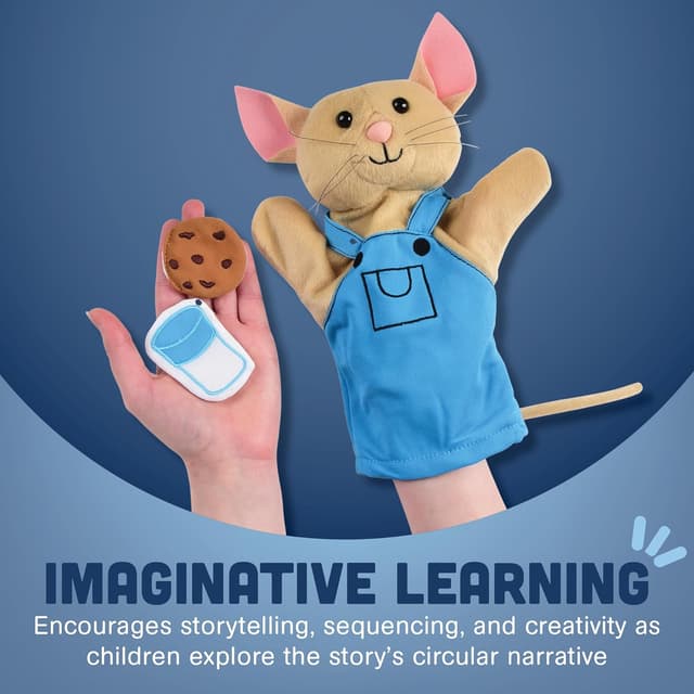 Thumbnail 2 de Constructive Playthings If You Give a Mouse a Cookie puppet set 16 pieces