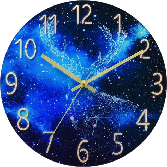 Imagen de LONBUYS Starlit Night Sky Wall Clock 30 cm 🕰 en OfertitasTOP