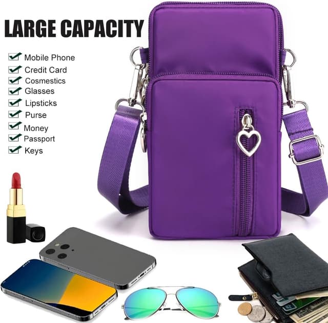 Thumbnail 6 de DuoLmi Umhängetasche Damen klein – Crossbody-Handytasche aus Oxfordstoff (20 x 10 x 5 cm)