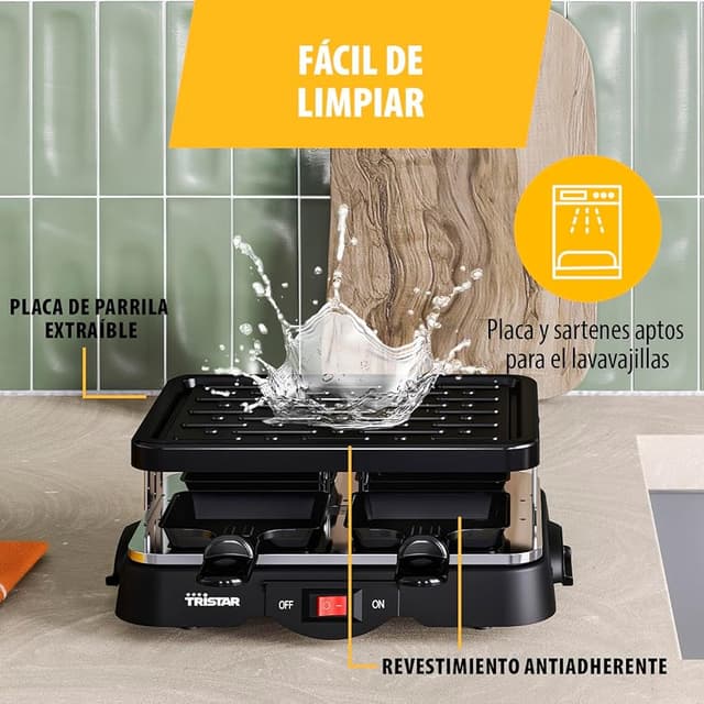 Thumbnail 5 de Tristar RA-2949 Parrilla para 4 personas 🍔