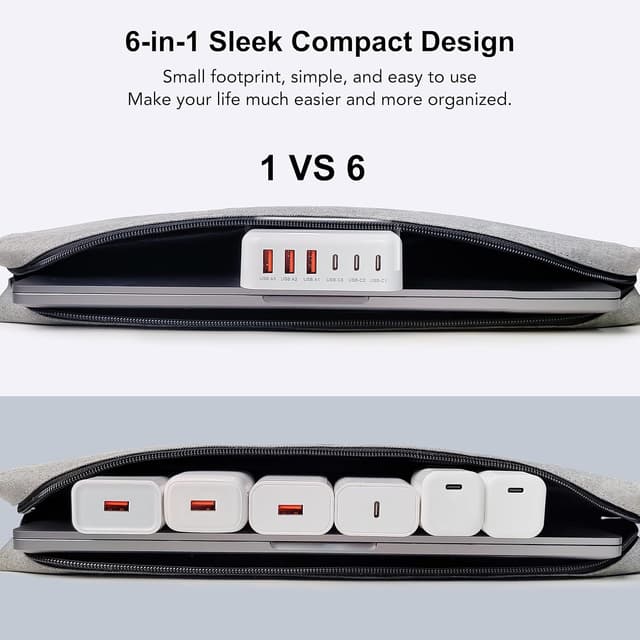 Thumbnail 6 de USB C Fast Charger 100W 6-Port GaN Charger