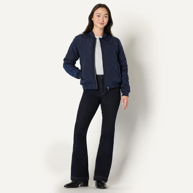 Detalle de Amazon Essentials Femme Blouson bomber matelassé à losanges – Coupe classique