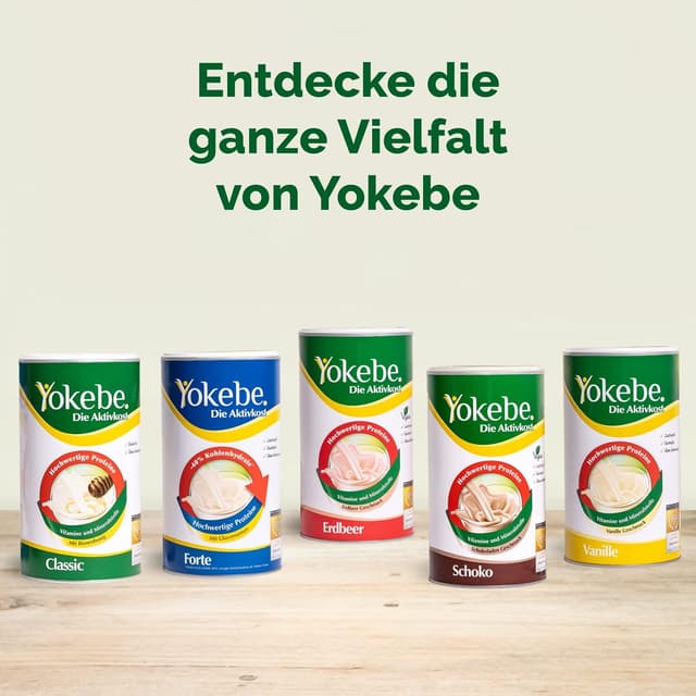 Thumbnail 6 de Yokebe Vanille Diätshake (Diätshake zum Abnehmen) – glutenfrei, laktosefrei, vegetarisch – Mahlzeitersatz, 500 g