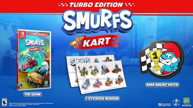 Detalle de Smurfs Kart – Turbo Edition for Nintendo Switch (Local Multiplayer Racing)
