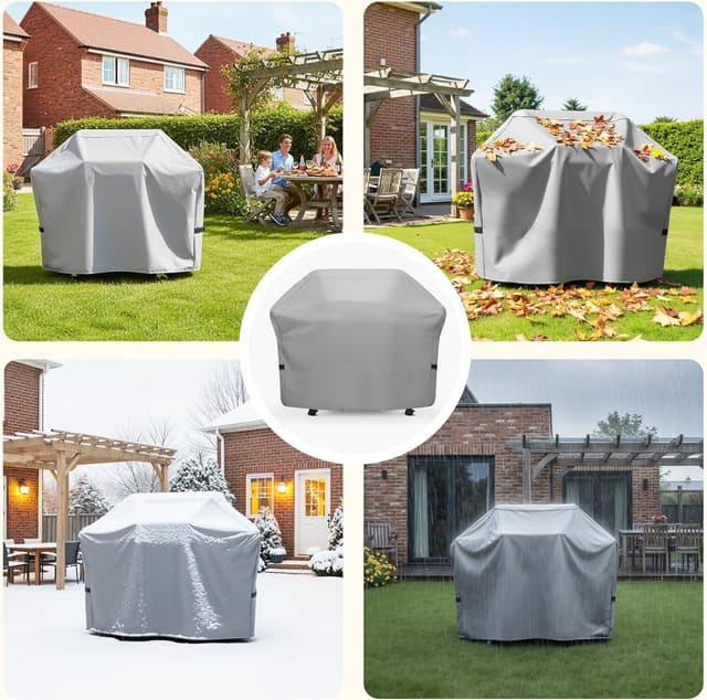 Detalle 2 de 170 cm Grill-Abdeckung für Weber Summit 400/Genesis II 400 (7108) – 600D wasserdicht