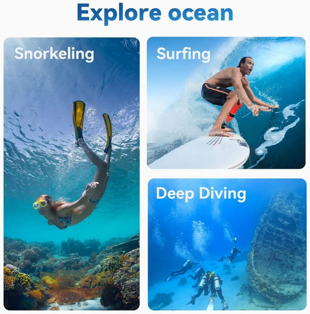 Detalle 1 de TELESIN Tauchhülle für DJI Action, 45 m