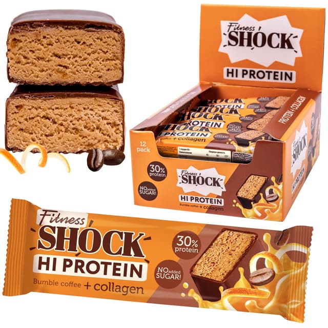 Detalle de Proteinriegel Set 12x, 12 g Eiweiß von FitnesSHOCK
