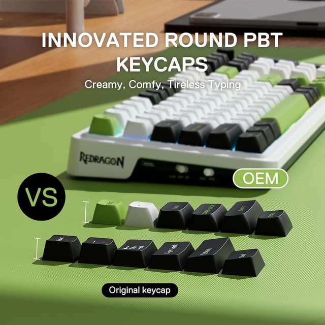 Detalle 2 de Redragon K686 Pro clavier de jeu RVB sans fil Gasket (98 touches) à 3 modes