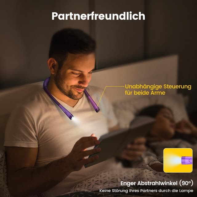 Thumbnail 4 de Glocusent Leselampe Hals 80 Stunden