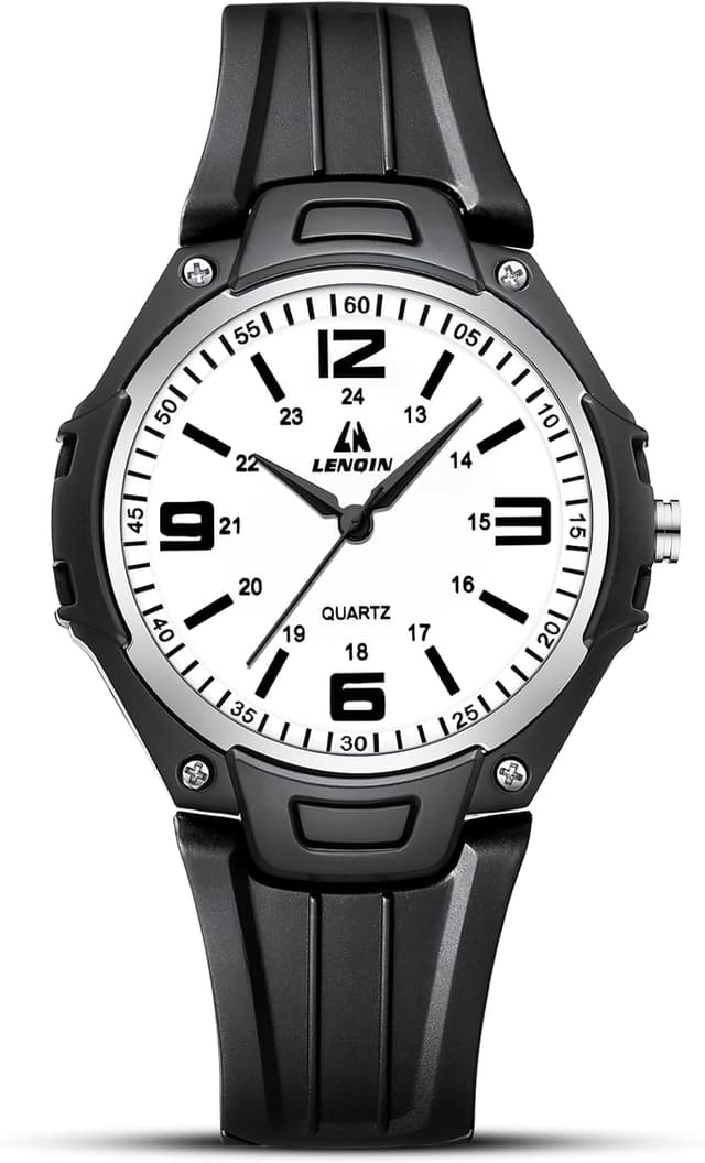 Detalle de LENQIN Herren Uhr Analog Quarz 3ATM