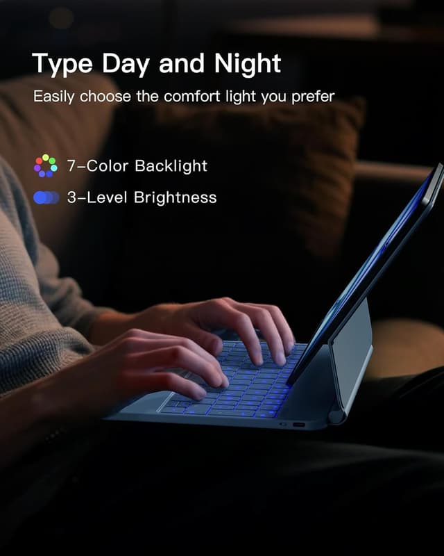 Detalle 2 de Inateck Magnetic Keyboard Case for iPad 10th/11th Gen with Trackpad (KB09119-10) – Blue