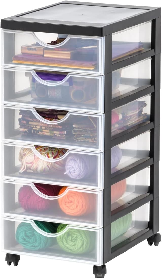 Detalle de Iris Ohyama Kunststoff-Schubladenbox 6 Schubladen