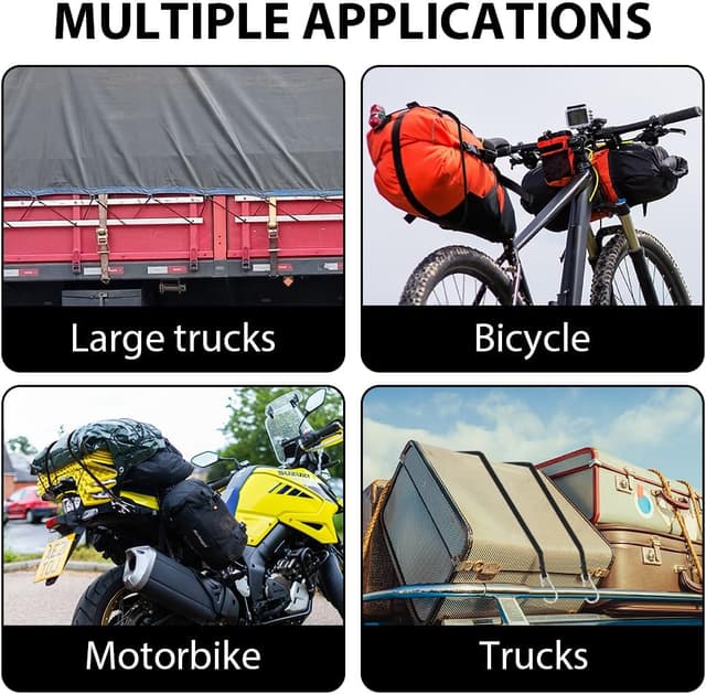 Thumbnail 6 de URAQT corda elastica con 4 corde elastiche e moschettoni, tenditore elastico da 60 cm