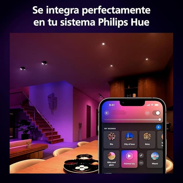 Detalle 2 de Philips Hue GU10 Bombilla inteligente 4,2 W, 400 lm