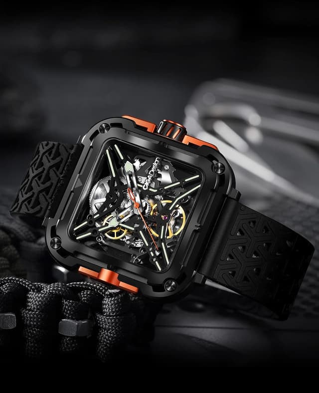 Thumbnail 6 de CIGA Design Montre Automatique Homme Série X SUV – bracelet silicone, squelette avec verre saphir