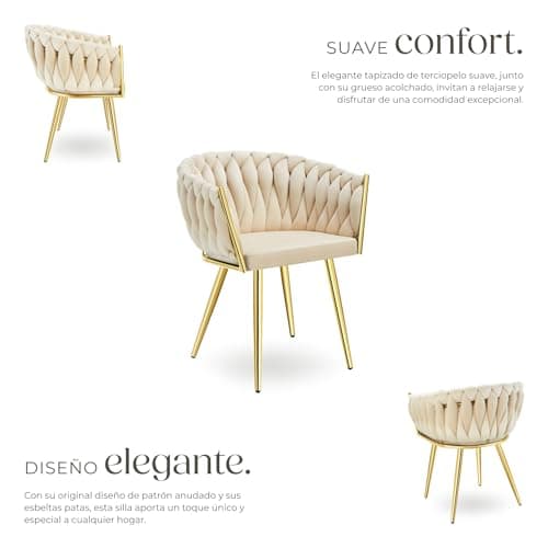 Thumbnail 4 de TecTake® Juego de Sillas Acolchadas con Reposabrazos