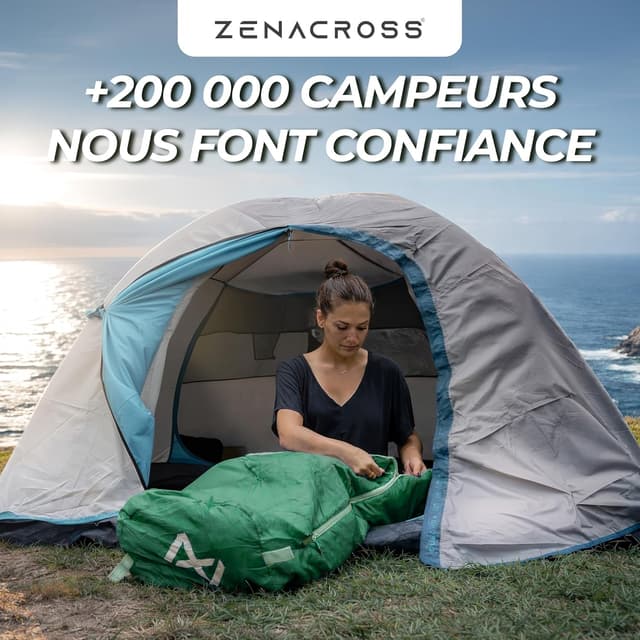 Thumbnail 6 de Zenacross sac de couchage adulte été 1 personne ultra léger 900 g (compact & facile à transporter)