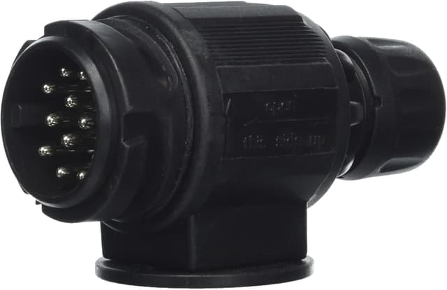 Detalle de as - Schwabe Camping Stecker 13-polig (12 V) für Anhänger – Adapter DIN 1724 mit Schraubanschluss, IP44, Schwarz