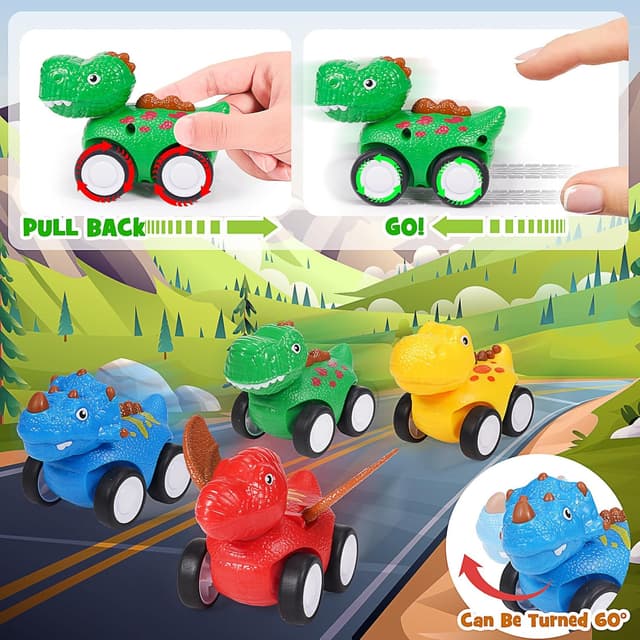 Thumbnail 4 de EUCOCO Dinosaurios y Camiones para Niños 1-6 Años 🚗🦖