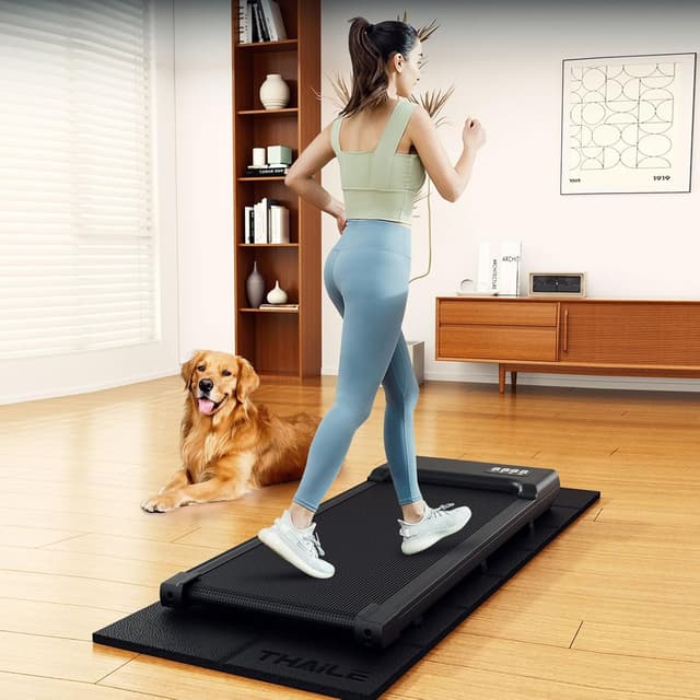 Detalle de Laufbandmatte / Bodenschutzmatte 140×60 cm faltbar aus hochdichtem PVC – Unterlage für Fitnessgeräte