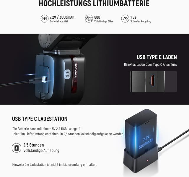 Detalle 2 de NEEWER Z2PRO-N TTL Blitzgerät 76 Ws