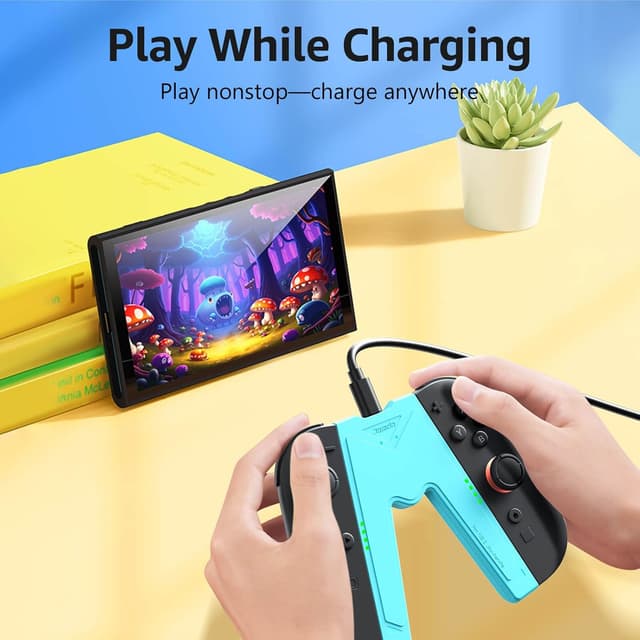 Thumbnail 6 de JEMDO Impugnatura ricarica JoyCon con 10 W