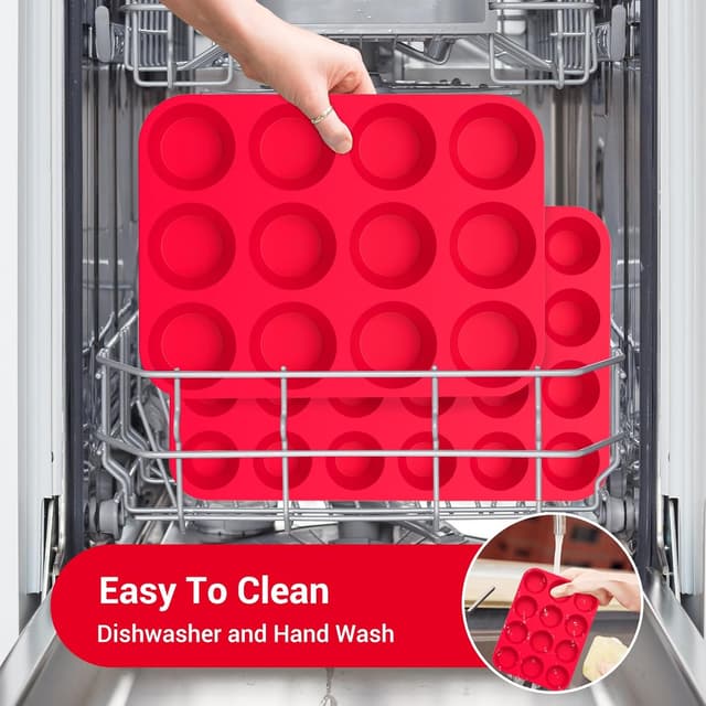 Thumbnail 6 de Redfly 2 Pack Silicone Muffin Pan 12 ๐ง