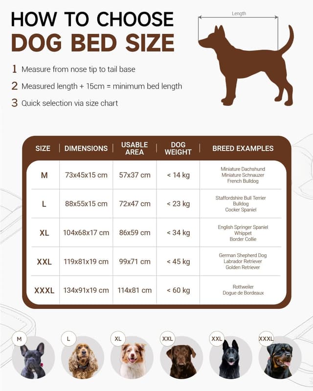 Thumbnail 5 de KSIIA Large Orthopedic Dog Bed 88x55x15cm