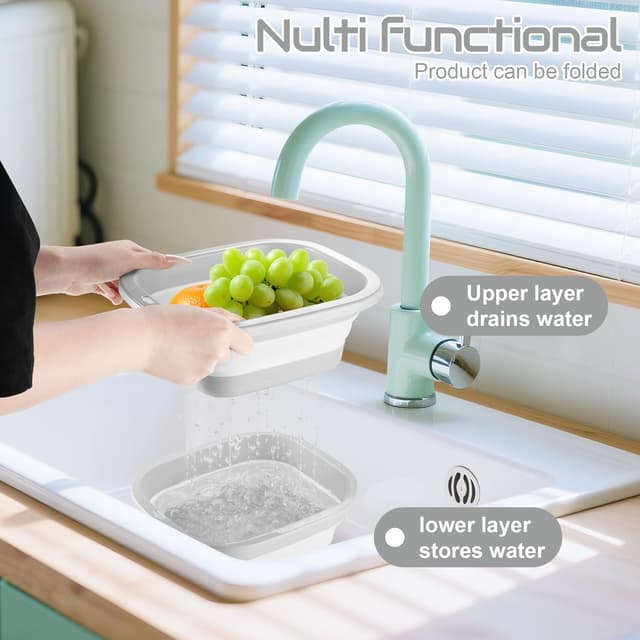 Thumbnail 4 de SINGARO 1.5 Gal Collapsible Dish Basin