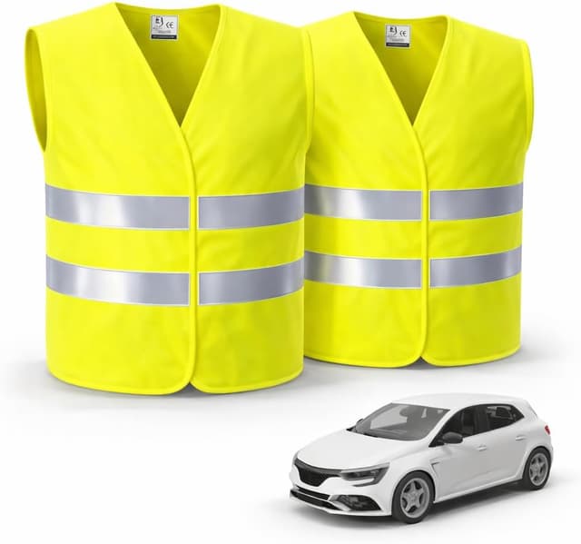 Detalle de 2X Gilet di Sicurezza Auto 2026 Giallo ISO20471