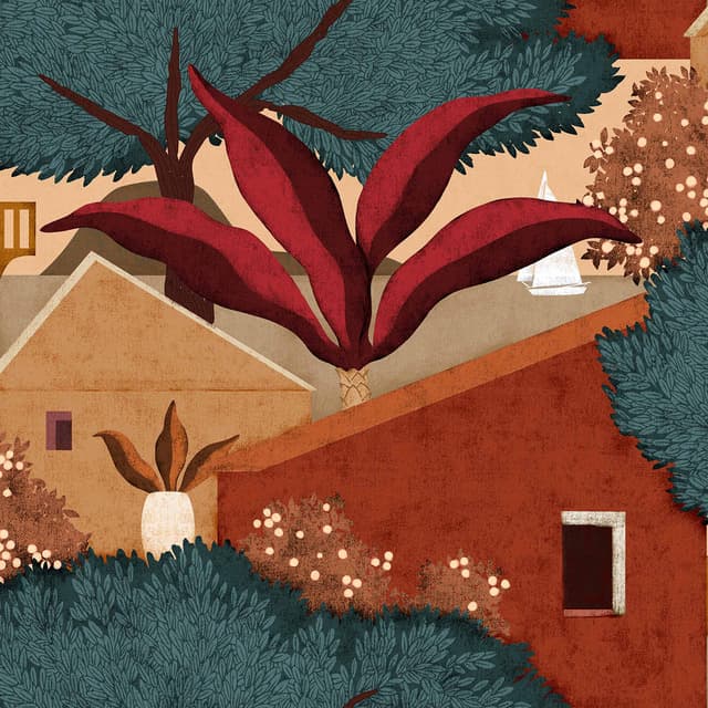 Detalle de Coordonné Nopoló papel pintado colección Sarape 🖼