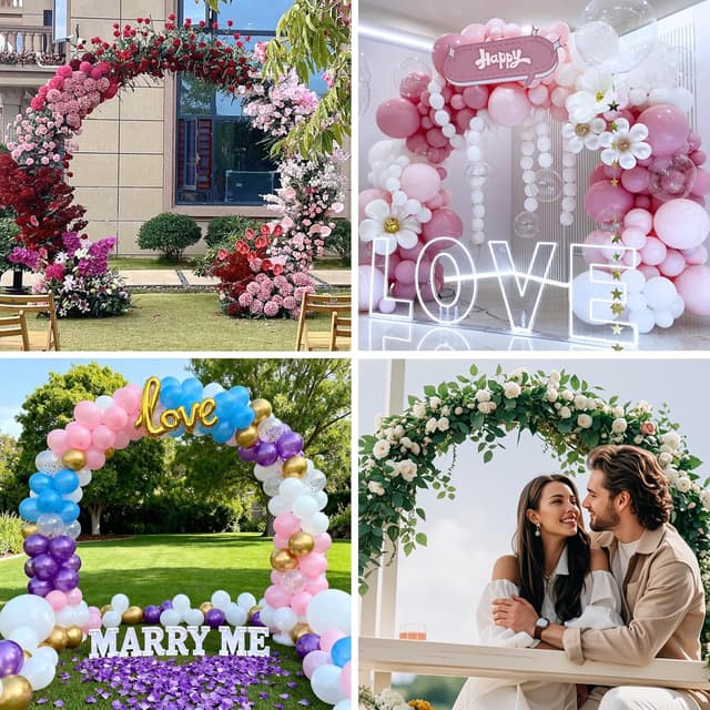 Thumbnail 5 de Fiita 6.2 ft White Round Backdrop Stand