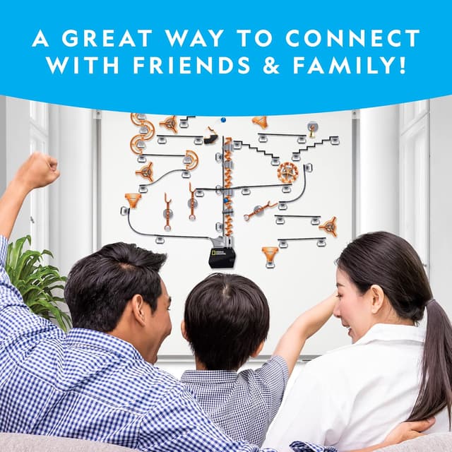 Thumbnail 6 de National Geographic Magnetic Marble Run (Blue Marble) — 150-Piece STEM Magnetic Track Building Set for Kids & Adults