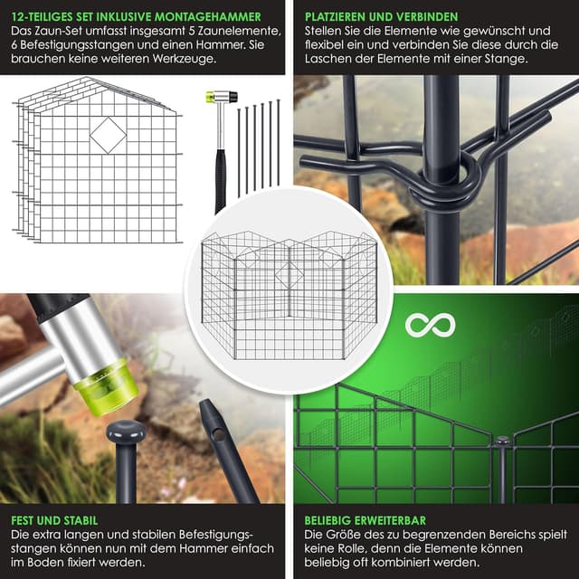 Thumbnail 2 de KESSER® Juego de vallas para estanque Set de 10 🛠️