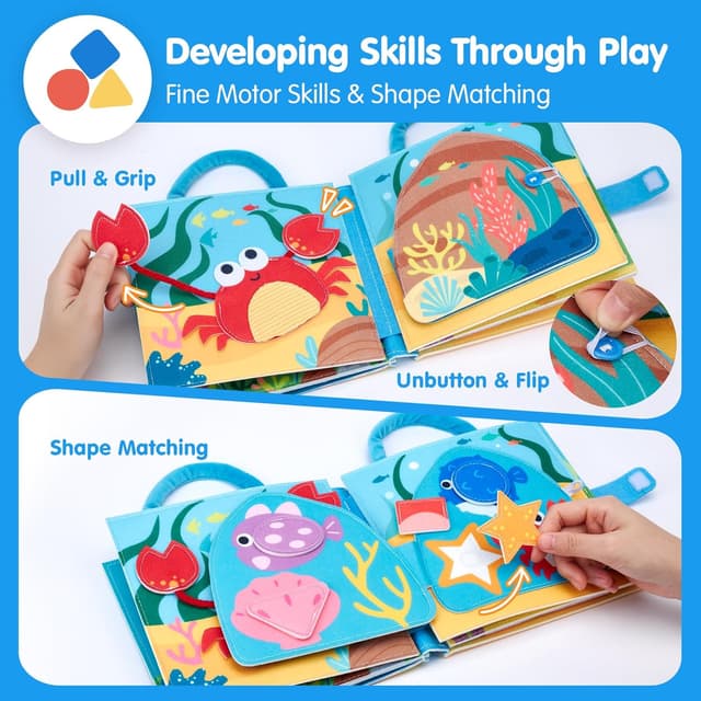 Detalle 1 de hahaland Ocean Felt Busy Book 1+ year