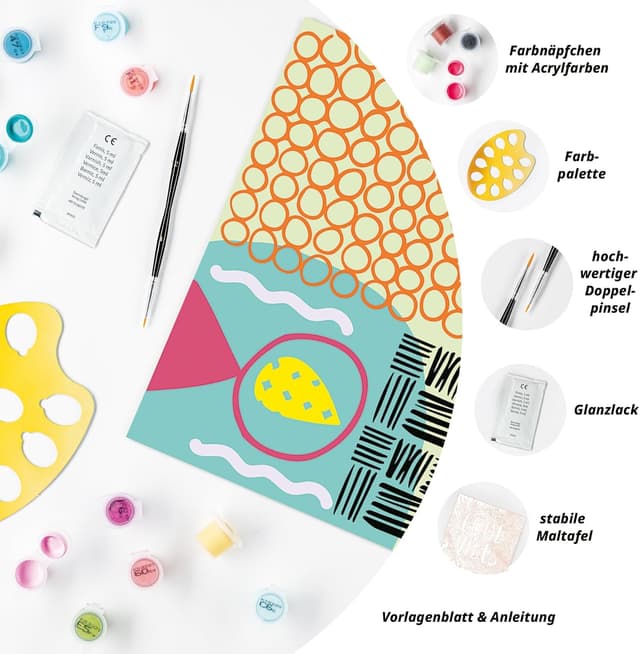 Detalle de Ravensburger CreArt 23639 „Ausgefallene Formen“ – Malen nach Zahlen für Erwachsene als DIY-Set