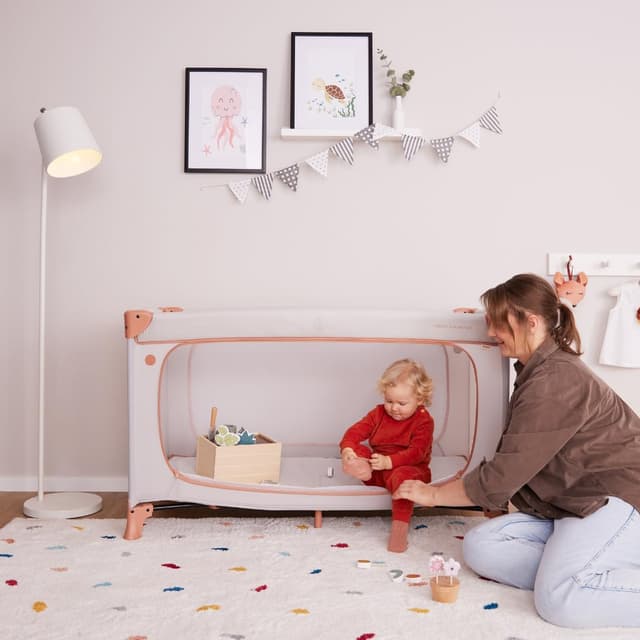Thumbnail 6 de Hauck Dream N Play Plus Lettino da Viaggio Dusty Cork 120x60 cm con materasso e zanzariera