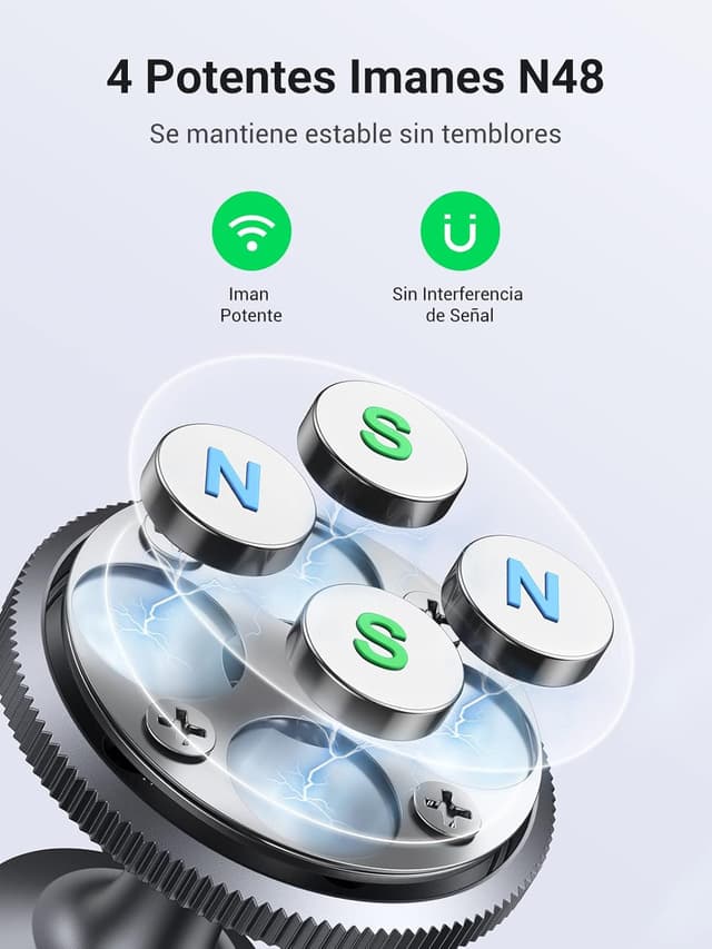 Detalle 2 de UGREEN Soporte Móvil Coche Magnético 360°