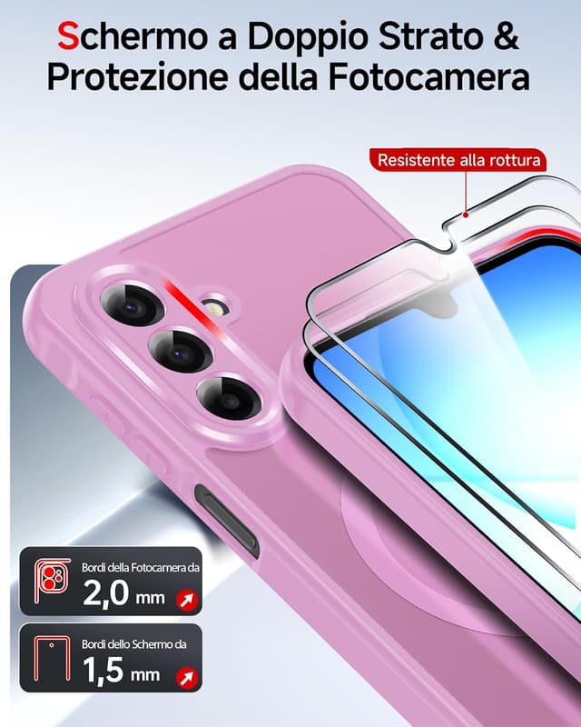 Detalle de LeYi A17 5G cover magnetica rosa