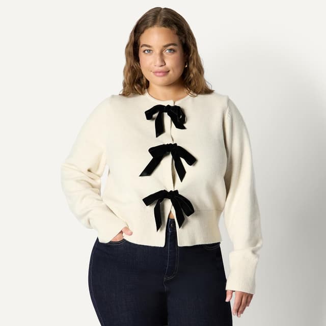 Thumbnail 6 de Amazon Essentials women’s regular-fit long-sleeve tie front cardigan with bows