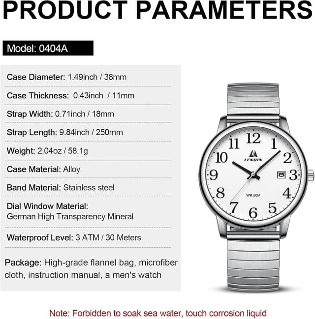 Thumbnail 6 de Easy Reader 38mm Herren Armbanduhr