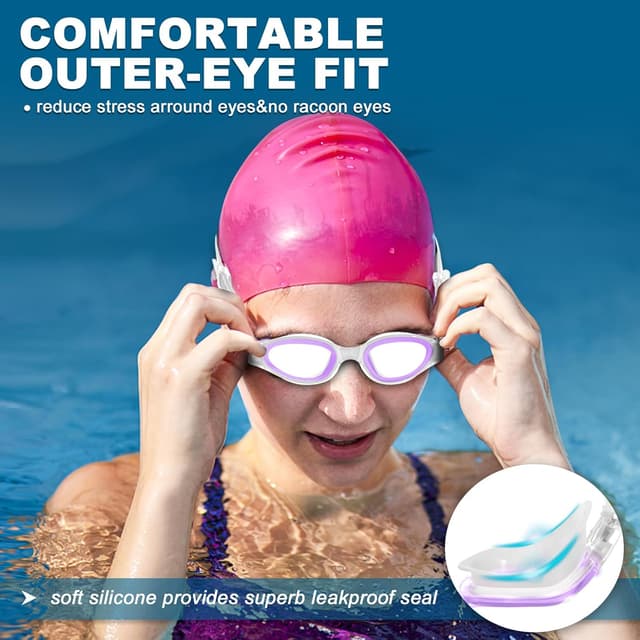 Detalle 1 de HotSrace Occhialini da nuoto antiappannamento