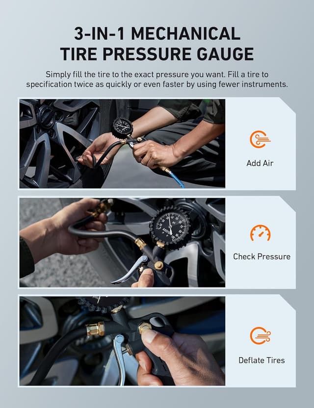 Detalle 2 de AstroAI Tire Pressure Gauge 100 PSI