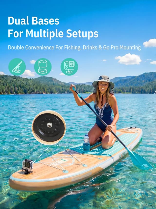Detalle de Niphean (Extra Large) Inflatable Paddle Board (SUP) for 2+1 People, 500 lbs Capacity with StabilTrac Fin and Accessories