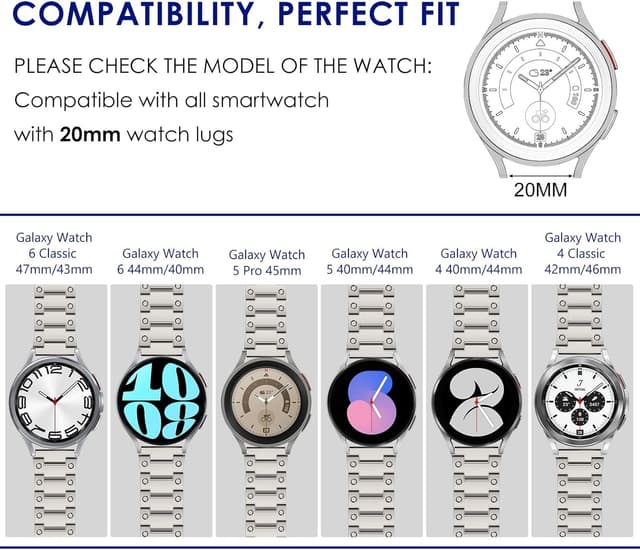 Detalle 2 de WINGLE Stainless Steel Galaxy watch strap 44mm