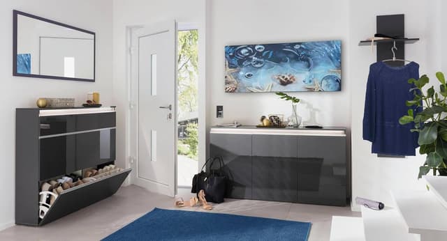 Detalle 1 de Dmora Mobile da ingresso Omer, armadietto 140 cm