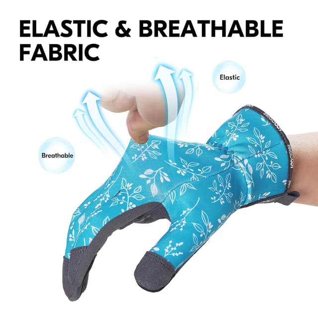 Detalle de Guanti da giardinaggio donna in pelle con touch screen Vgo... (SL7476)