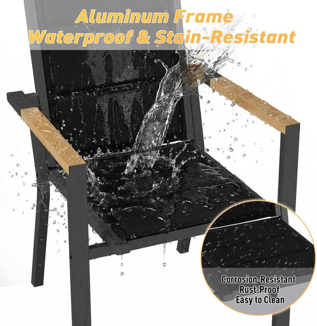 Thumbnail 3 de JUMMICO Sedia da Esterno in Alluminio Portata 160kg