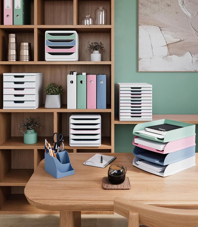 Thumbnail 5 de Exacompta 111303SETD Corbeilles Autentik 4 couleurs